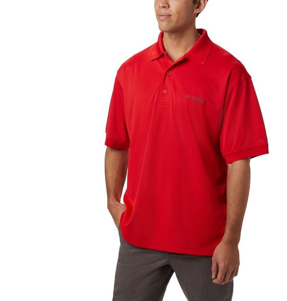 Columbia PFG Perfect Cast Polo Red For Men's NZ56047 New Zealand